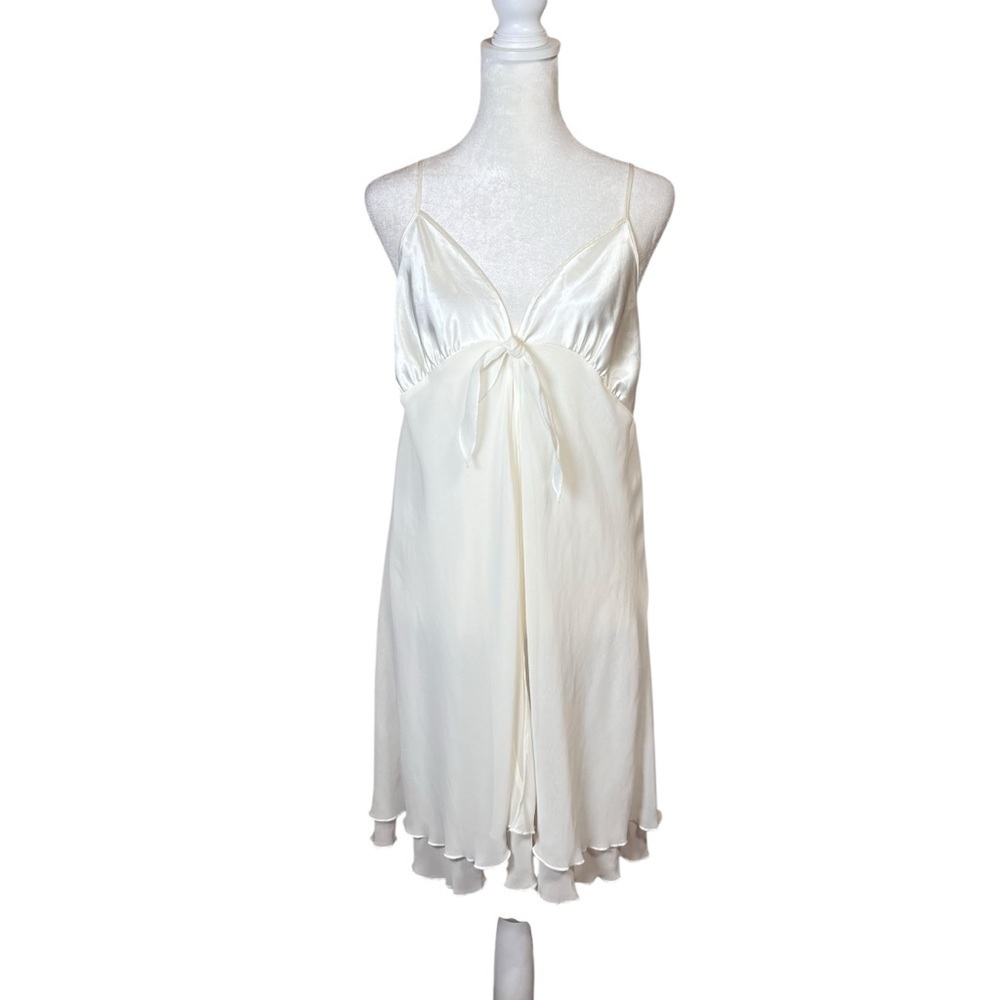 VTG ‘93 Marks & Spencer St. Michael White Nightgown Slip Chemise Sz 12 (38 Bust)
